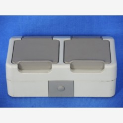 EU style double receptacle 230 V, Merten